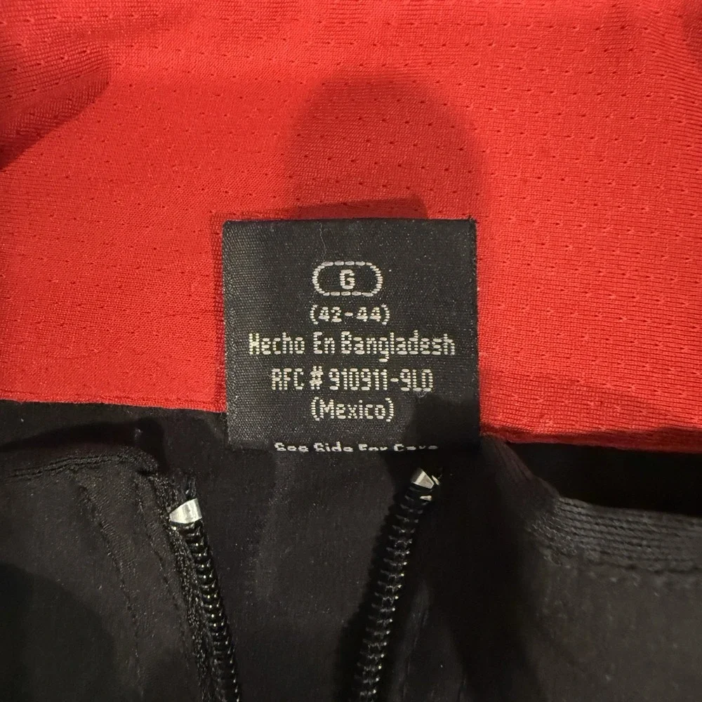 Starter Vintage Mens Zip Up Windbreaker Jacket Red Black Lightweight Size Large